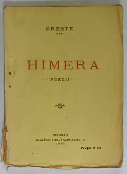 HIMERA , poezii de ORESTE , 1914