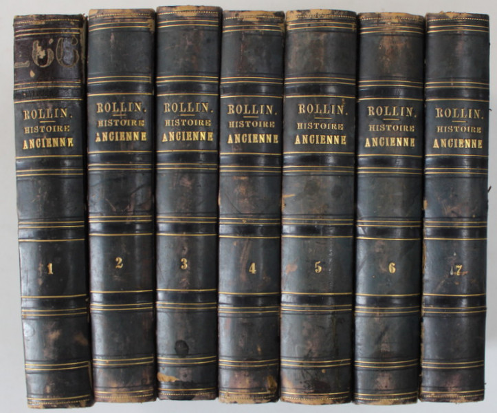 HISTOIRE ANCIENNE , par ROLLIN, accompagnee d 'observations ...par M. LETRONNE , VOLUMELE I - VII ,  1846  -1848