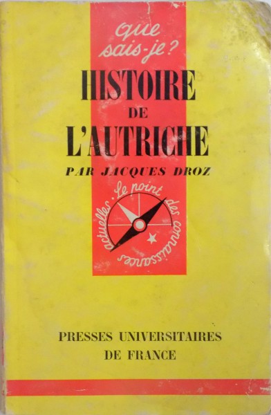 HISTOIRE DE L'AUTRICHE par JACQUES DROZ, 1961