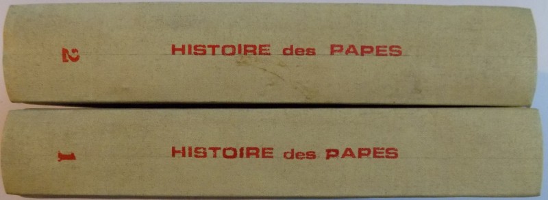 HISTOIRE DES PAPES par PIERRE DE LUZ , VOL I - II , 1960
