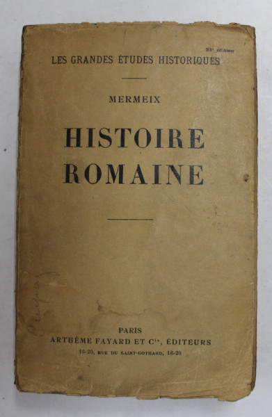 HISTOIRE ROMAINE par MERMEIX , 1932