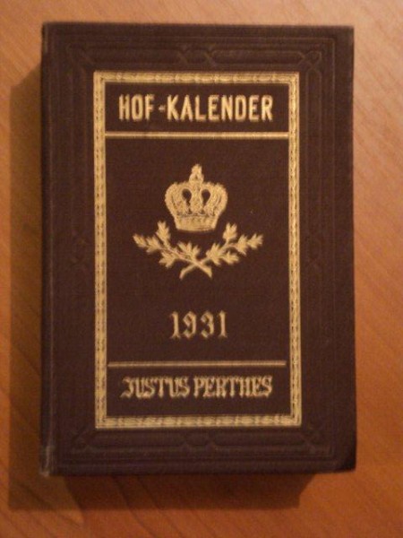 HOF KALENDER 1931- JUSTUS PERTHES