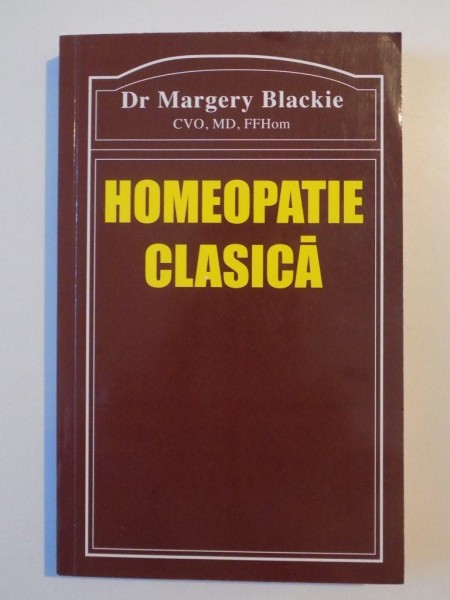 HOMEOPATIE CLASICA de MARGERY BLACKIE , 2002