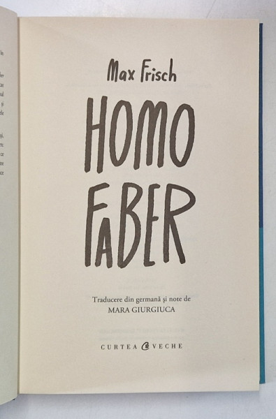 HOMO FABER de MAX FRISCH , 2022
