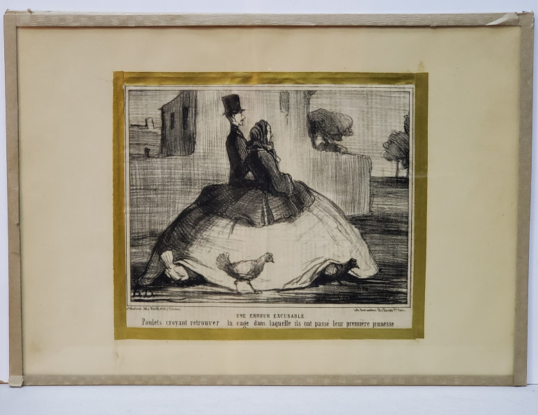 HONORE DAUMIER (1808-1879) - PLIMBARE, LITOGRAFIE