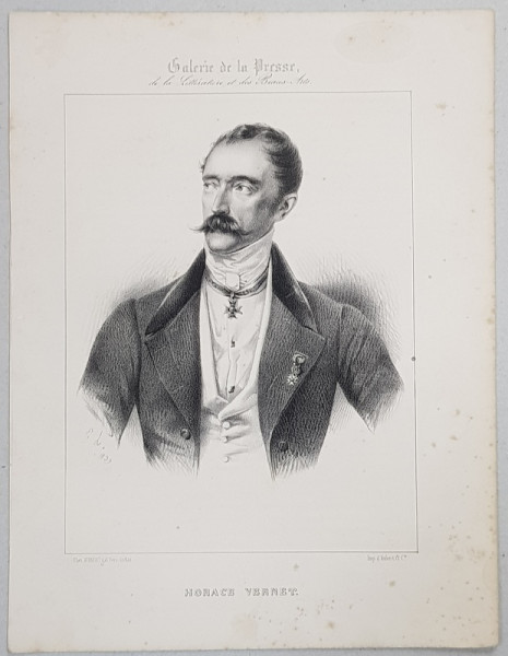 HORACE VERNET , GRAVURA PE METAL , IMP. D' AUBERT et Cie. , MIJLOCUL SEC. XIX
