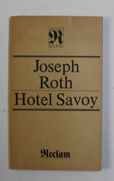 HOTEL SAVOY von JOSEPH ROTH , 1984