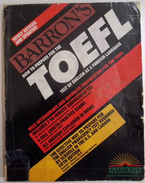 HOW TO PREPARE FOR THE TOEFL , TEST OF ENGLISH AS A FOREIGN LANGUAGE by PAMELA J. SHARPE , FIFTH EDITION , 1986