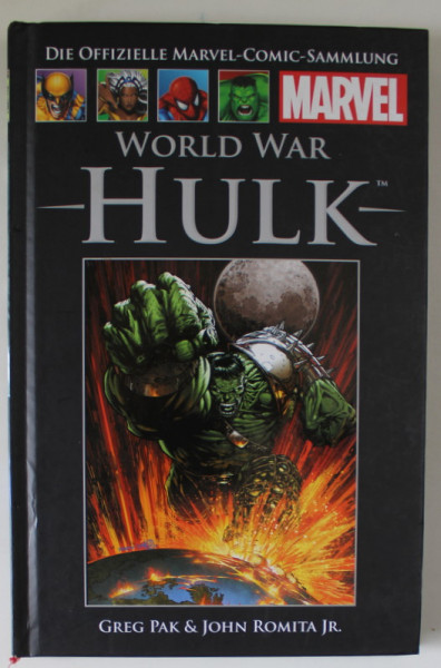 HULK , WORLD WAR by GREG PAK and JOHN ROMITA JR., BENZI DESENATE CU TEXT IN LIMBA GERMANA , ANII ' 2000, COLECTIA  ' MARVEL '