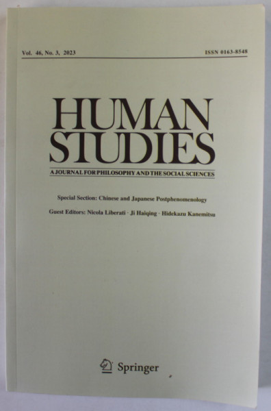 HUMAN STUDIES , A JOURNAL FOR PHILOSOPHY AND THE SOCIAL SCIENCES , VO. 46 , NO. 3 , 2023