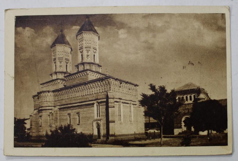 IASI , BISERICA TREI IERARHI , CARTE POSTALA ILUSTRATA , INTERBELICA