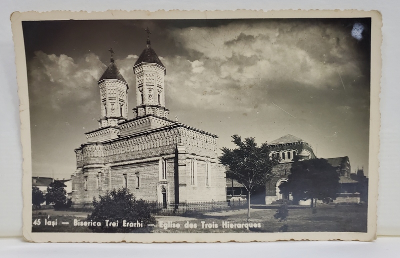 IASI , BISERICA TREI IERARHI , FOTOGRAFIE TIP CARTE POSTALA , INTERBELICA