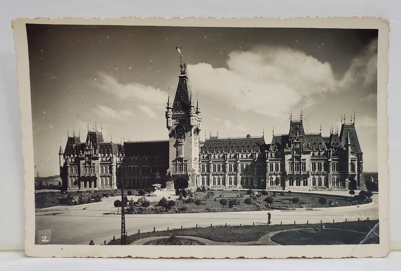 IASI , PALATUL CULTURII , FOTOGRAFIE TIP CARTE POSTALA , INTERBLICA