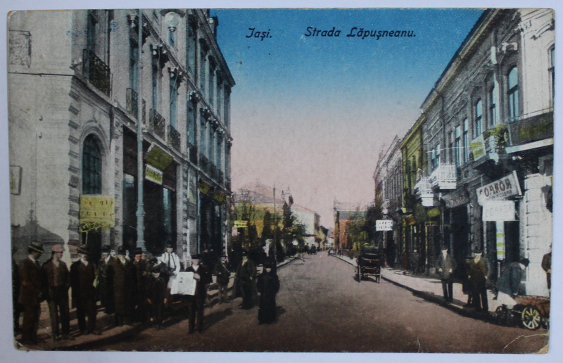 IASI - STRADA LAPUSNEANU , CARTE POSTALA ILUSTRATA , POLICROMA, CIRCULATA , DATATA 1925