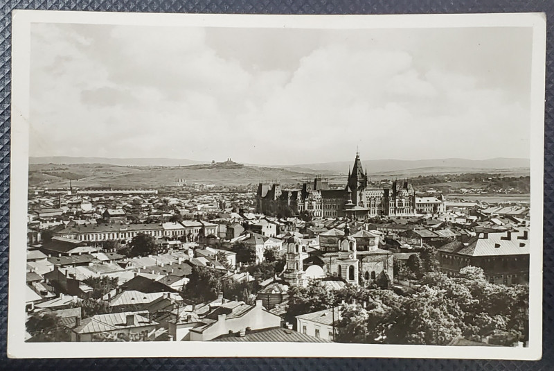 IASI , VEDERE GENERALA , CARTE POSTALA ILUSTRATA , ANII ' 50