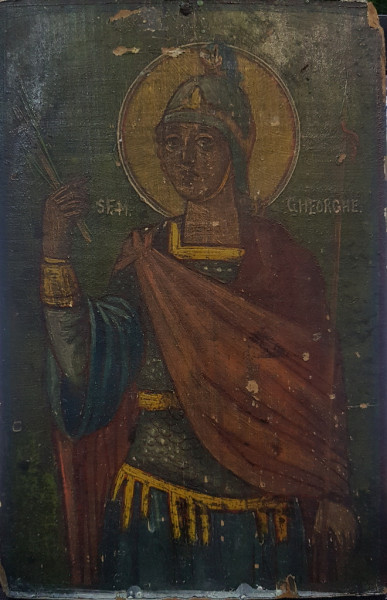 Icoana Sf.Mucenic Gheorghe, Icoana Romaneasca pe lemn