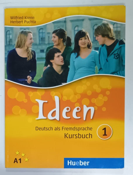 IDEEN , DEUTSCH ALS  FREMDSPRACHE , KURSBUCH 1 von WILFRIED KRENN und HERBERT PUCHTA , TEXT IN LIMBA  GERMANA , 2015