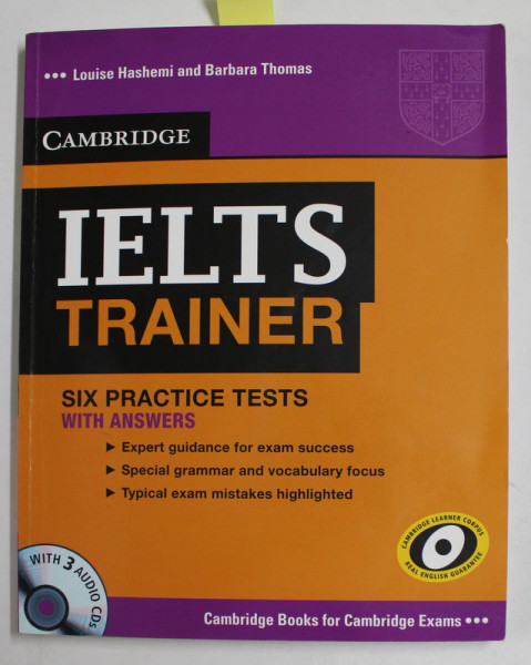 IELTS TRAINER - SIX PRACTICE TESTS WITH ANSWERS , WITH 3 AUDIO CD s by LOUISE HASHEMI and BARBARA THOMAS , 2011