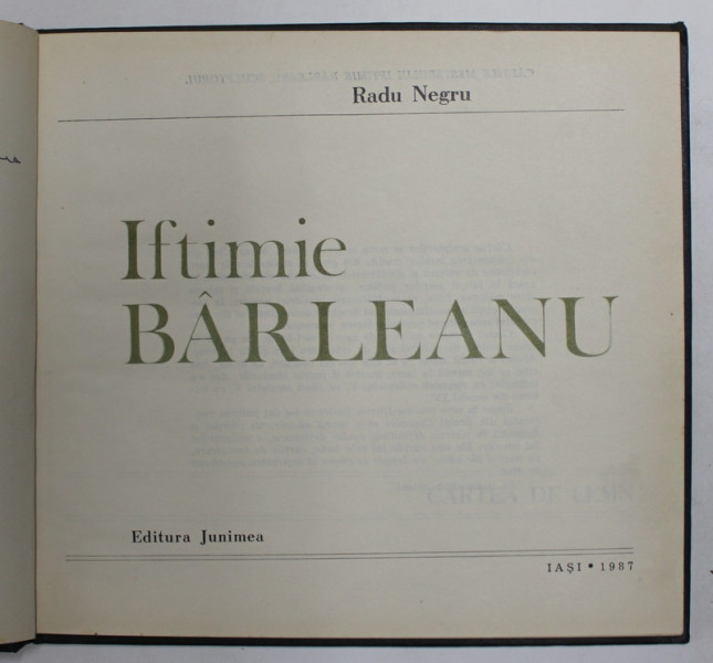 IFTIMIE BARLEANU de RADU NEGRU  1987