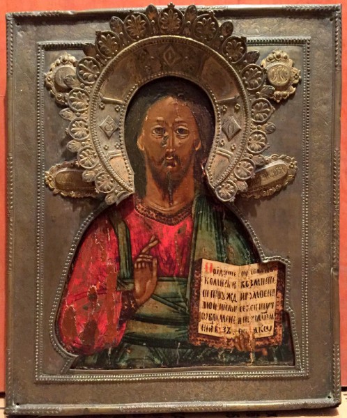 IISUS PANTOCRATOR CU RIZA, ICOANA RUSIA , SEC XIX