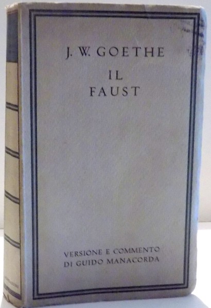 IL FAUST de J. W. GOETHE , 1943