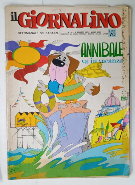 IL GIORNALINO , SETTIMANALE DEI RAGAZZI , REVISTA CU BENZI DESENATE CU TEXT IN LIMBA ITALIANA , No. 32 , 1970