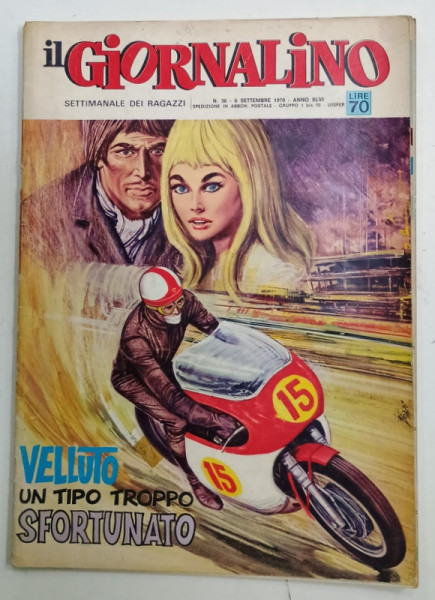 IL GIORNALINO , SETTIMANALE DEI RAGAZZI , REVISTA CU BENZI DESENATE CU TEXT IN LIMBA ITALIANA , No. 36 , 1974