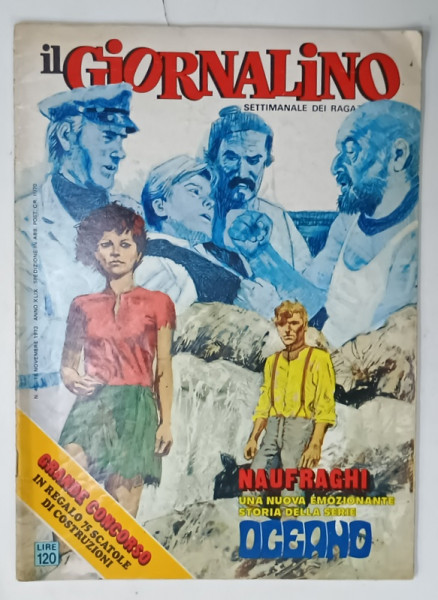 IL GIORNALINO , SETTIMANALE DEI RAGAZZI , REVISTA CU BENZI DESENATE CU TEXT IN LIMBA ITALIANA , No. 45 , 1973