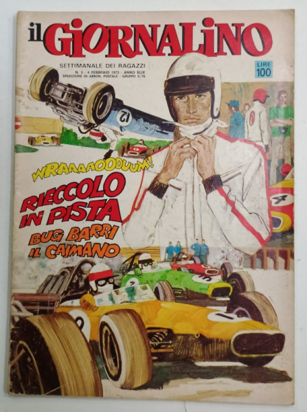 IL GIORNALINO , SETTIMANALE DEI RAGAZZI , REVISTA CU BENZI DESENATE CU TEXT IN LIMBA ITALIANA , No. 5 , 1973