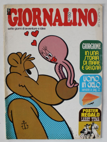 IL GIORNALINO , SETTIMANALE DEI RAGAZZI , REVISTA DE BENZI DESENATE , TEXT IN LIMBA  ITALIANA , No. 31 , 3 AGOSTO ,  1975