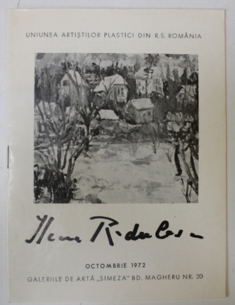 ILEANA RADULESCU , PICTURA , CATALOG DE EXPOZITIE , 1972