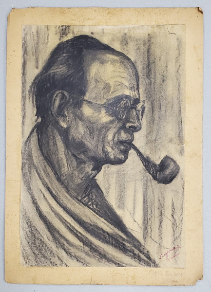 Ilie Arjoca (1896-1967) - Barbat cu pipa