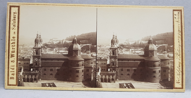 IMAGINE DIN SALZBURG , FOTOGRAFIE STEREOSCOPICA , PE CARTON , CCA. 1900