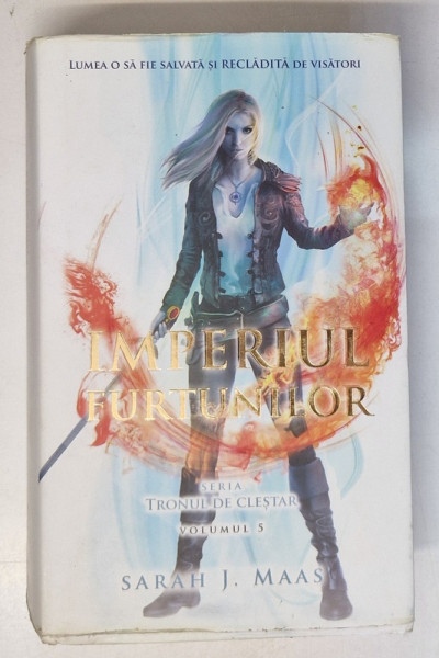 IMPERIUL FURTUNILOR de SARAH J. MAAS , SERIA ' TRONUL DE CLESTAR ' , VOLUMUL 5 , 2018 *PREZINTA URME DE UZURA