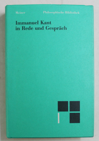 IN REDE UND GESPRACH von IMMANUEL KANT , 1990