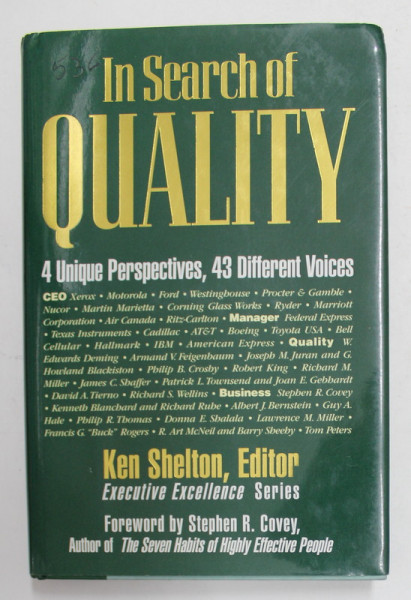 IN SEARCH OF QUALITY by KEN SHELTON , 1995