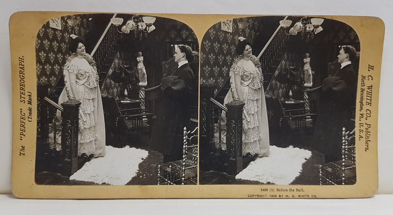 INAINTEA BALULUI , FOTOGRAFIE STEREOSCOPICA , 1901