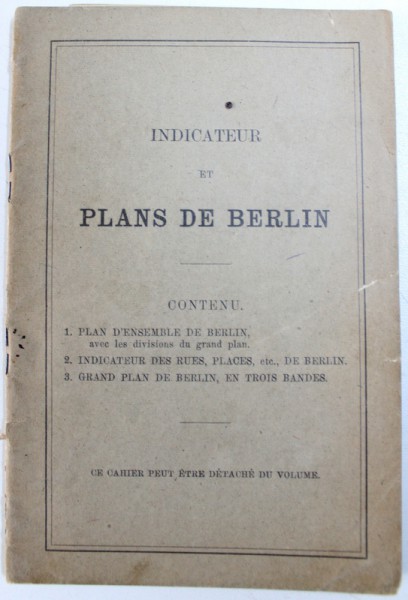 INDICATEUR ET PLANS DE BERLIN , 1909