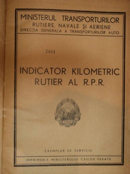 INDICATOR KILOMETRIC RUTIER AL RPR
