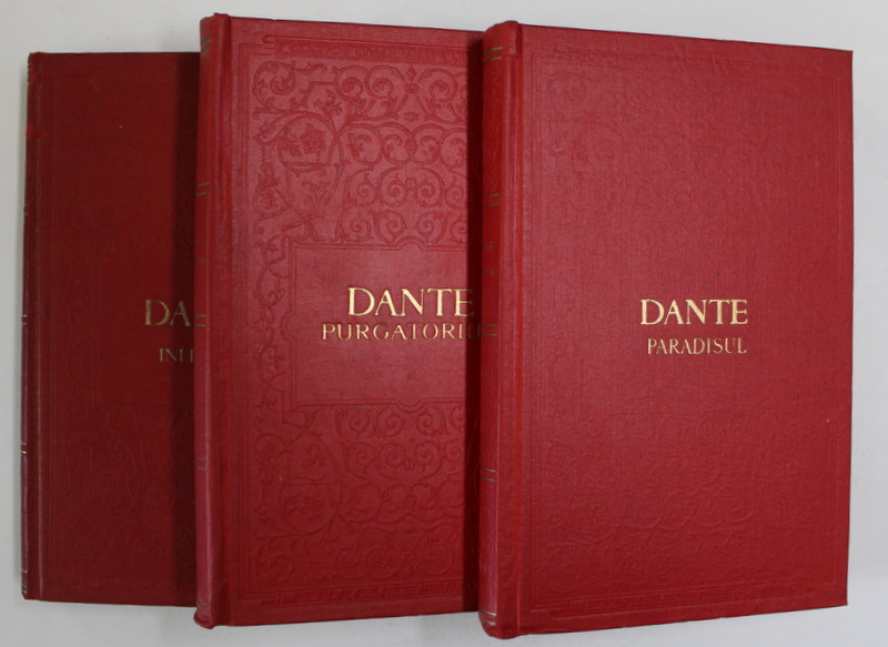 INFERNUL / PURGATORIUL / PARADISUL , VOLUMELE I - III de DANTE , 1954 - 1957 *EDITIE CARTONATA