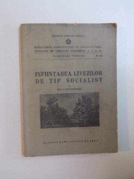 INFIINTAREA LIVEZILOR DE TIP SOCIALIST DE N. CONSTANTINESCU, 1954