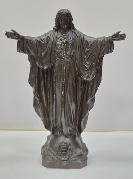 Inima lui Iisus, Statueta din antimoniu, Secol XX