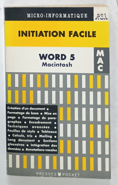 INITIATION FACILE , WORD 5 , MACINTOSH par ERIC MITTAU , 1992