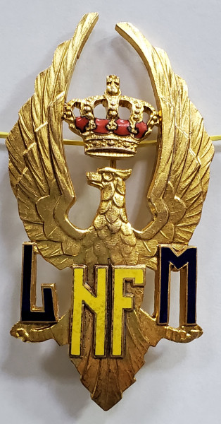 Insigna de 'Soim' a Liceului Militar Nicolae Filipescu de la Manastirea Dealu, cca 1930