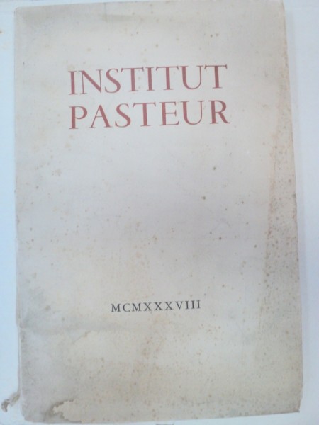 INSTITUT PASTEUR  1938