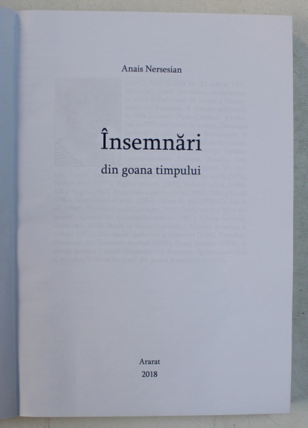 INTAMPLARI DIN GOANA TIMPULUI de ANAIS NARSESIAN , 2018