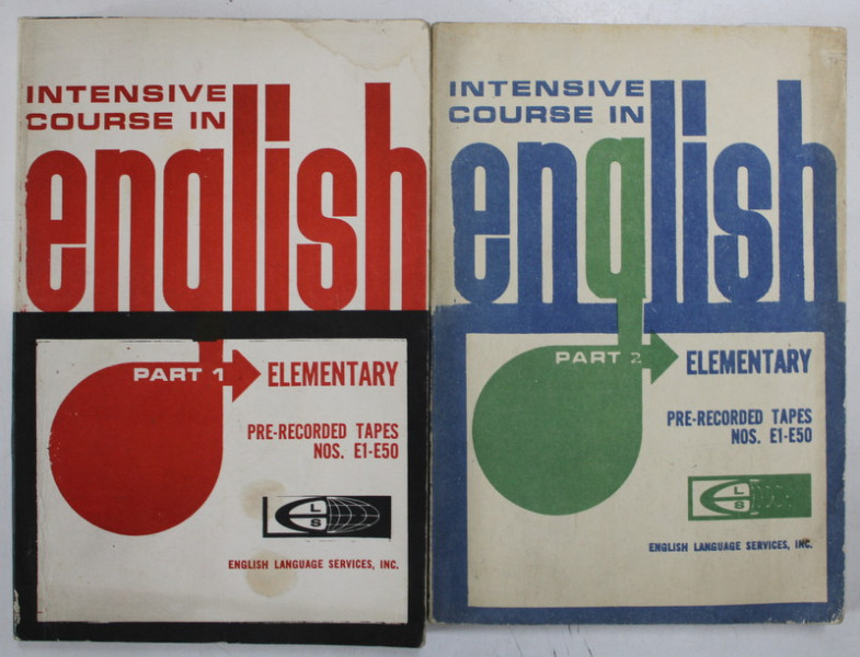 INTENSIVE COURSE IN ENGLISH , ELEMENTARY , VOLUMES I - II , 1965