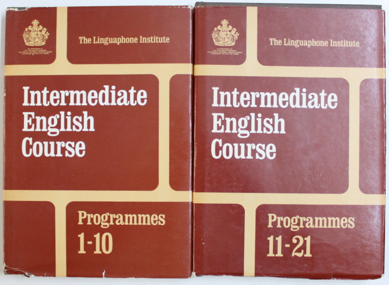 INTERMEDIATE ENGLISH COURSE , PROGRAMMES 1-10 , 11-21 by DENNIS WARE , VOL. I - II , 1982