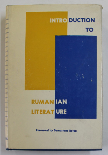 INTRODUCTION TO RUMANIAN LITERATURE , edited by JACOB STEINBERG , 1966