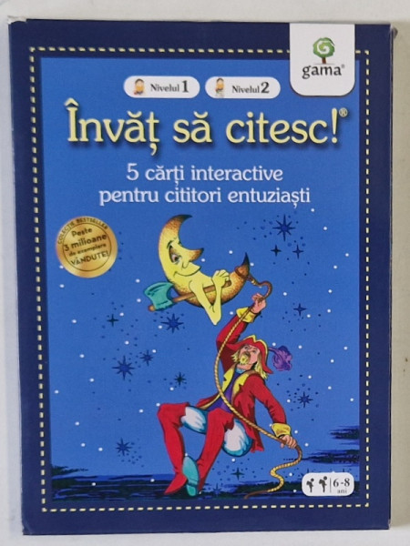 INVAT SA CITESC ! SET DE 5 CARTI INTERACTIVE PENTRU CITITORII ENTUZIASTI , VARSTA  6-8 ANI , NIVELUL 1 si 2 , 2008 -2016